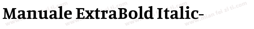 Manuale ExtraBold Italic字体转换